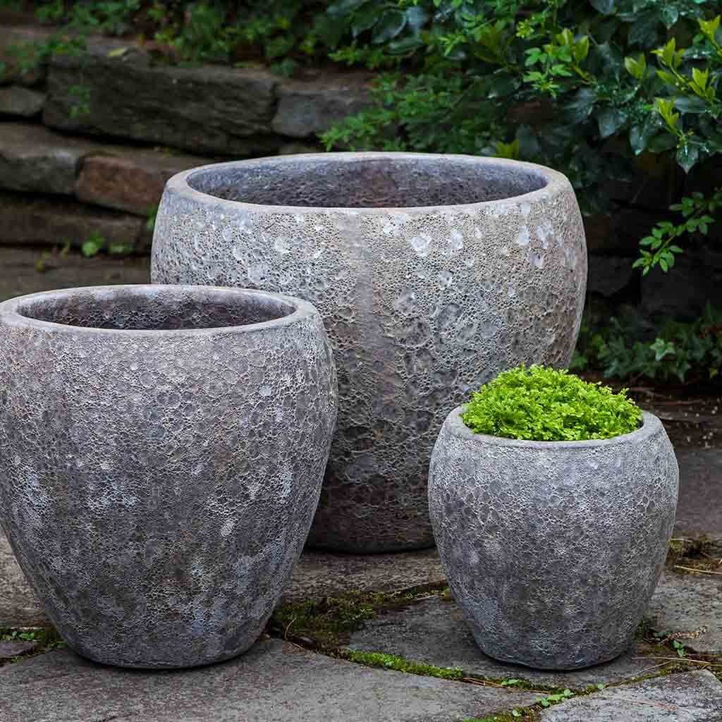 Campania International Symi Planter in Angkor Grey set of 3