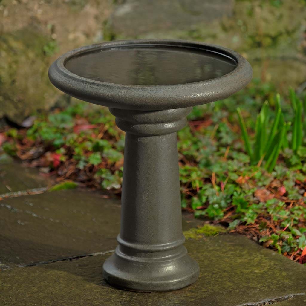Campania International Terrace Birdbath in Antique Glaze Set