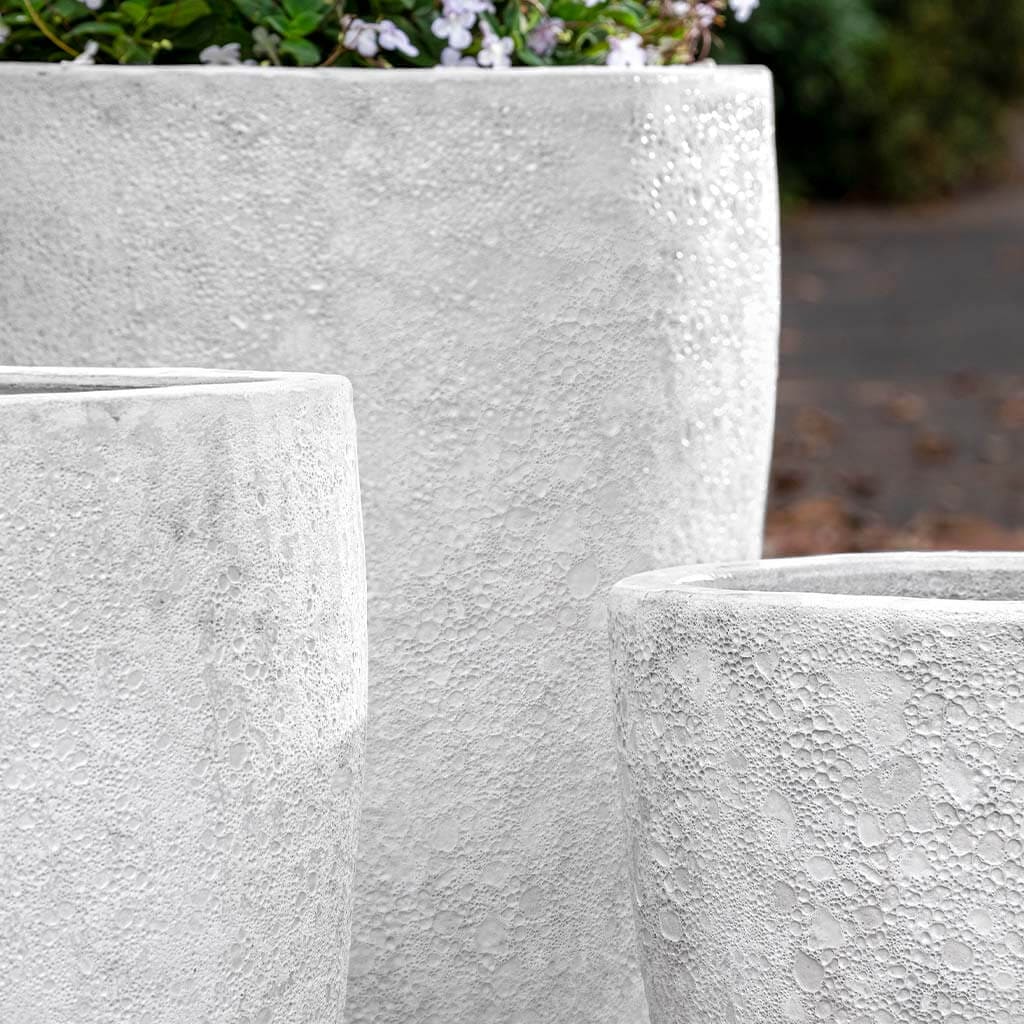 Campania International Trentino Planter in White Coral set of 3 - Image 2
