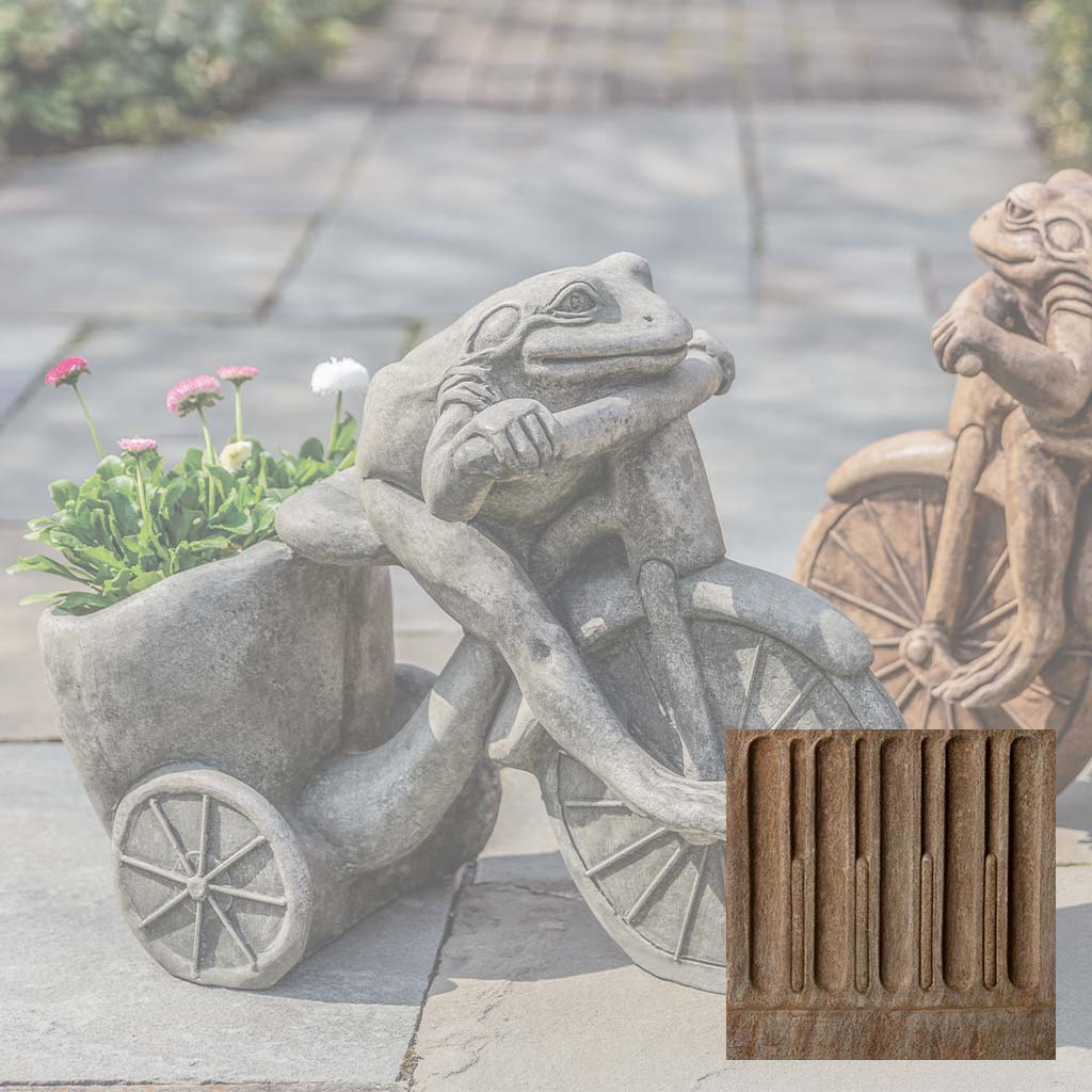 Campania International Tricycle Frog Planter Statue - Image 3
