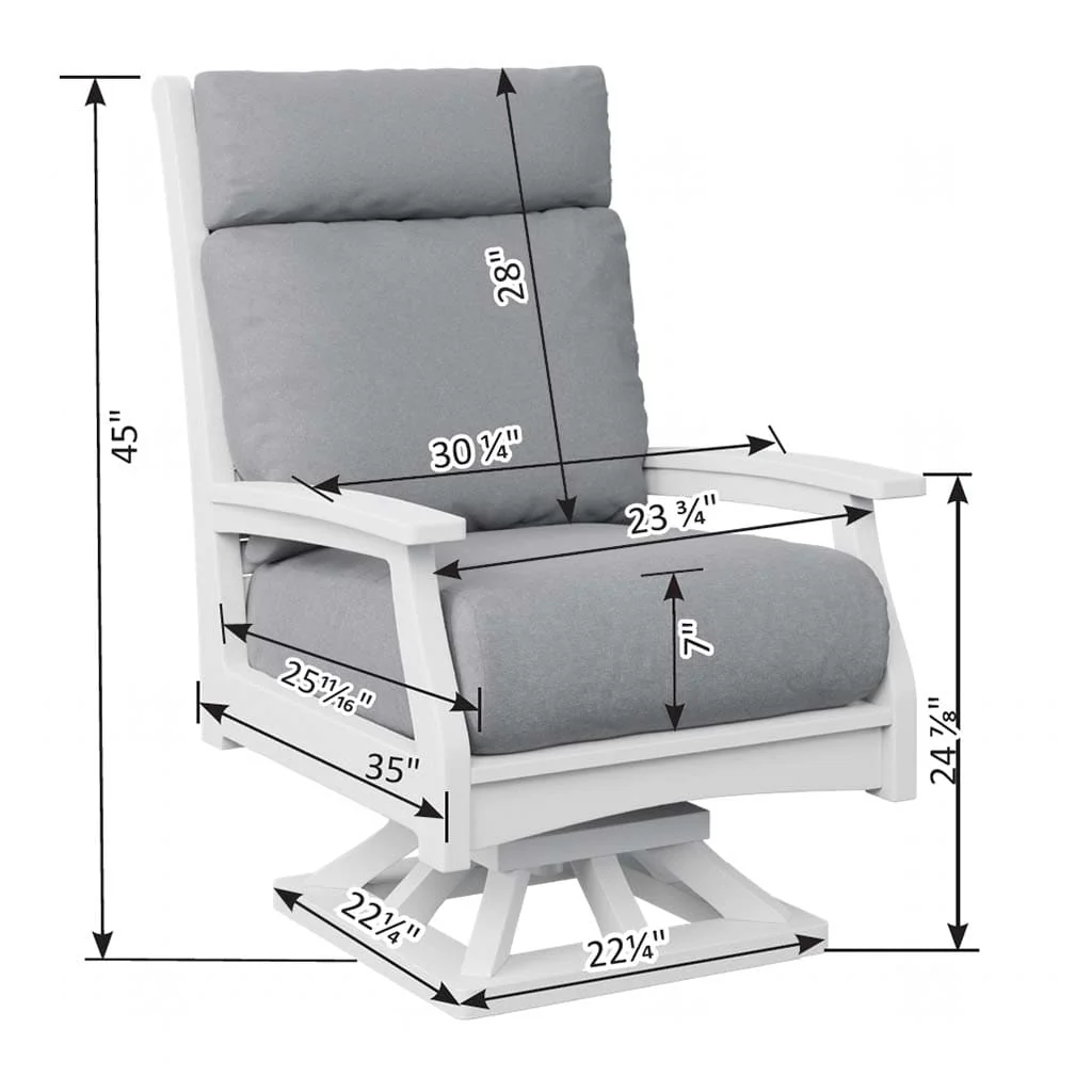 Classic Terrace High Back Swivel Rocker by Berlin Gardens - Image 4