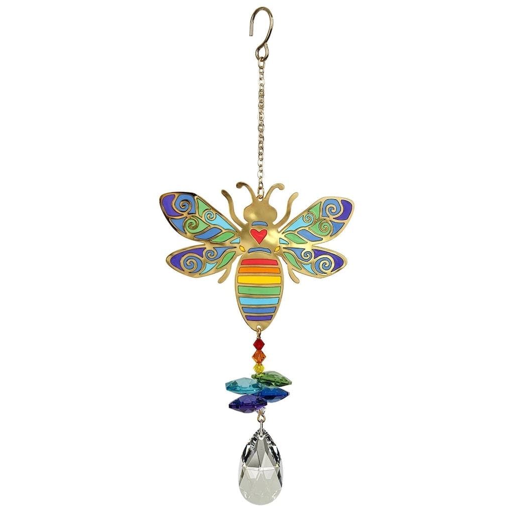 Crystal Wonders Wind Chimes with Bumble Bee by Woodstock Chimes - Image 3
