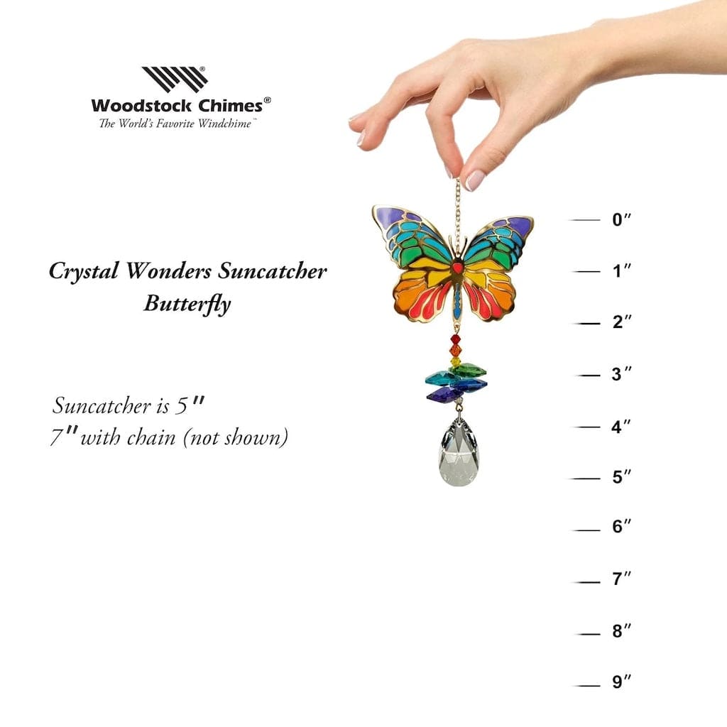 Crystal Wonders Wind Chimes with Butterfly by Woodstock Chimes - Image 4