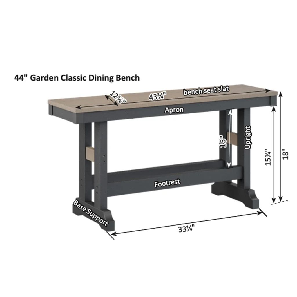 Garden Classic 44-inch Bench by Berlin Gardens - Image 3