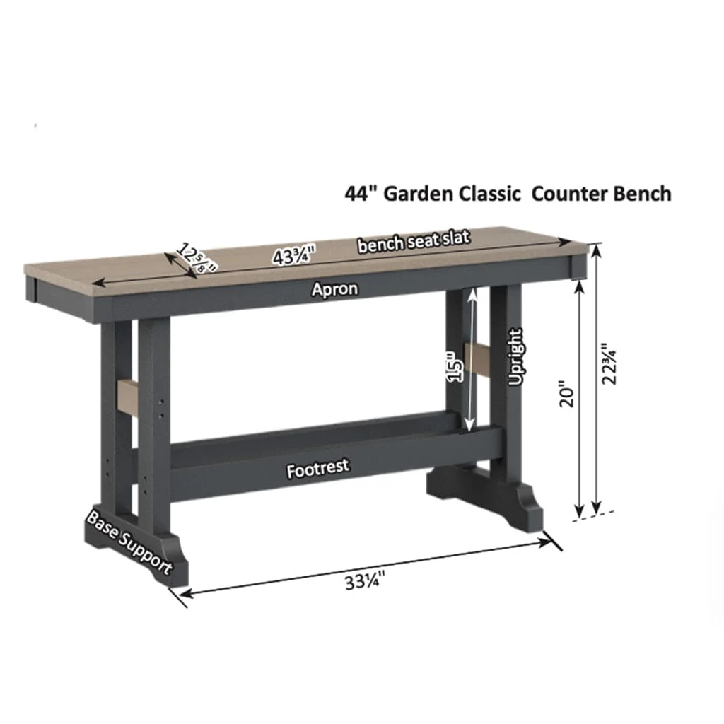 Garden Classic 44-inch Bench by Berlin Gardens - Image 4