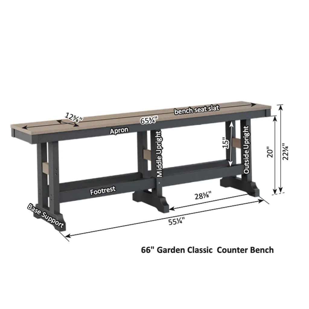 Garden Classic 66-inch Bench by Berlin Gardens - Image 3