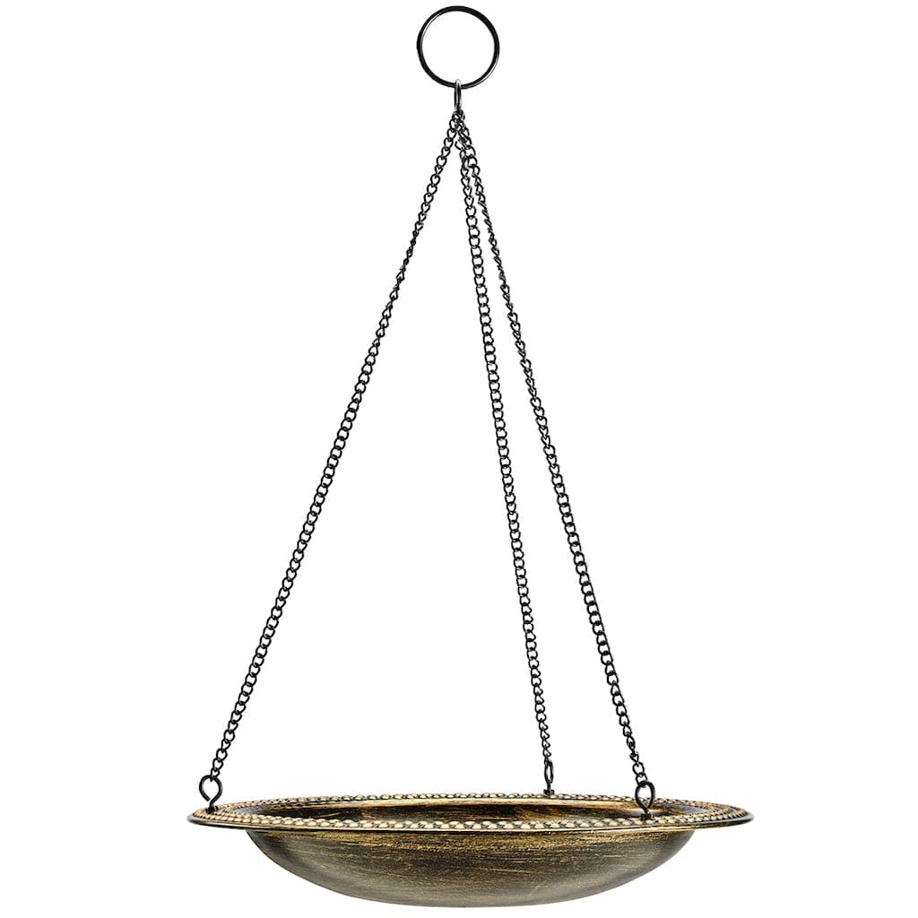 Good Directions 13 inch Hanging Aged Brass Bird Bath - Image 4