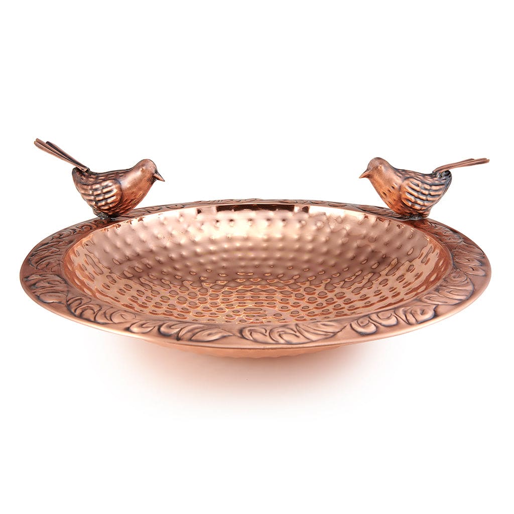Good Directions 13 inch Pure Copper Bird Bath with Birds on Garden Pole - Image 4