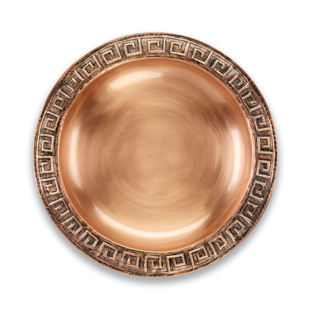Good Directions 18 inch Greek-Inspired Copper Bird Bath with Garden Pole - Image 2