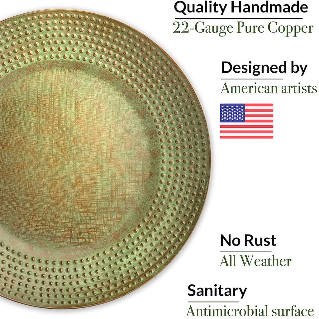 Good Directions 20 inch Blue Verde Copper Bird Bath with St Francis - Image 5