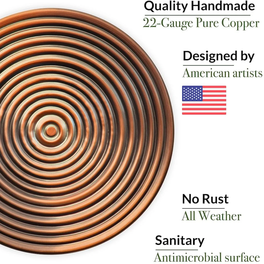 Good Directions 20 inch Bronze Ripples Bird Bath with Garden Pole - Image 3