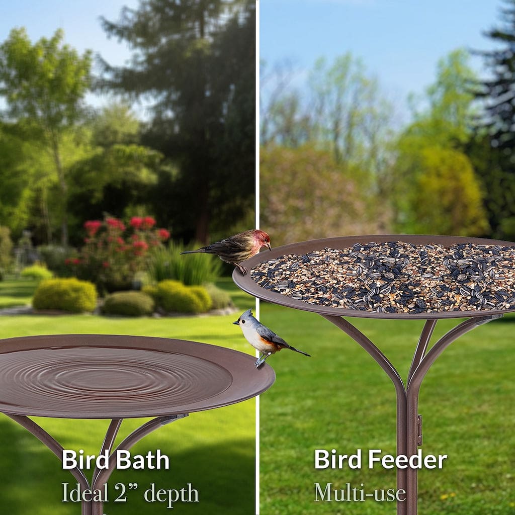 Good Directions 20 inch Rust Bird Bath with Stand - Image 8
