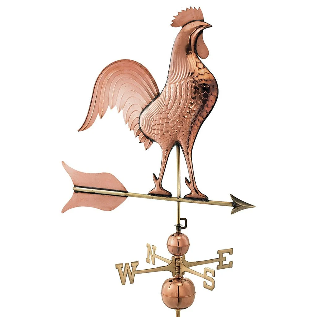 Good Directions Barn Rooster Estate Weathervane in Pure Copper - Image 4