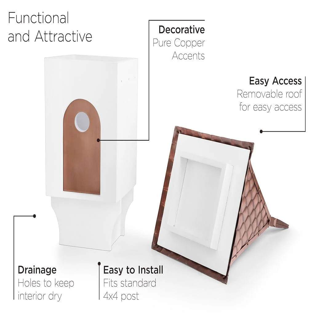 Good Directions Chateau Bird House with Pure Copper Diamond Pattern Roof - Image 7