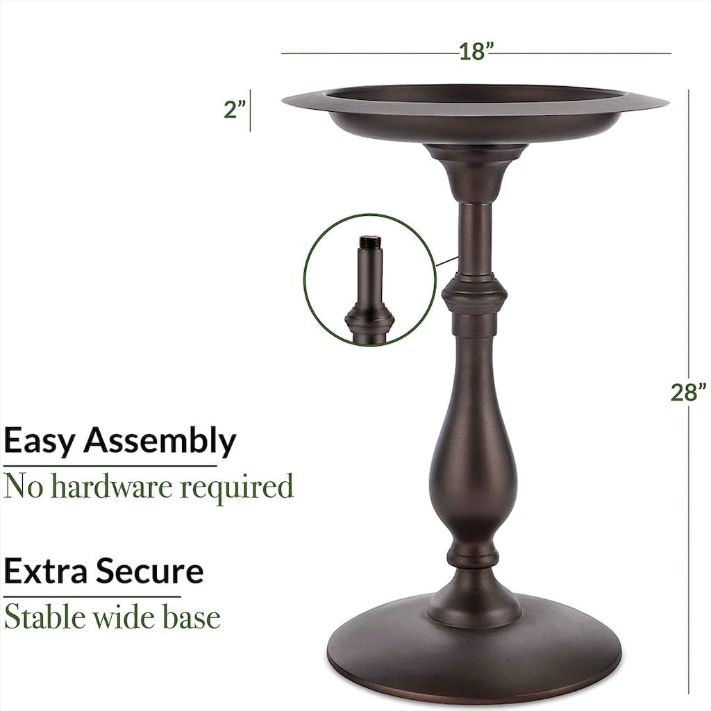 Good Directions Classic Bronze Bird Bath Pedestal - Image 4