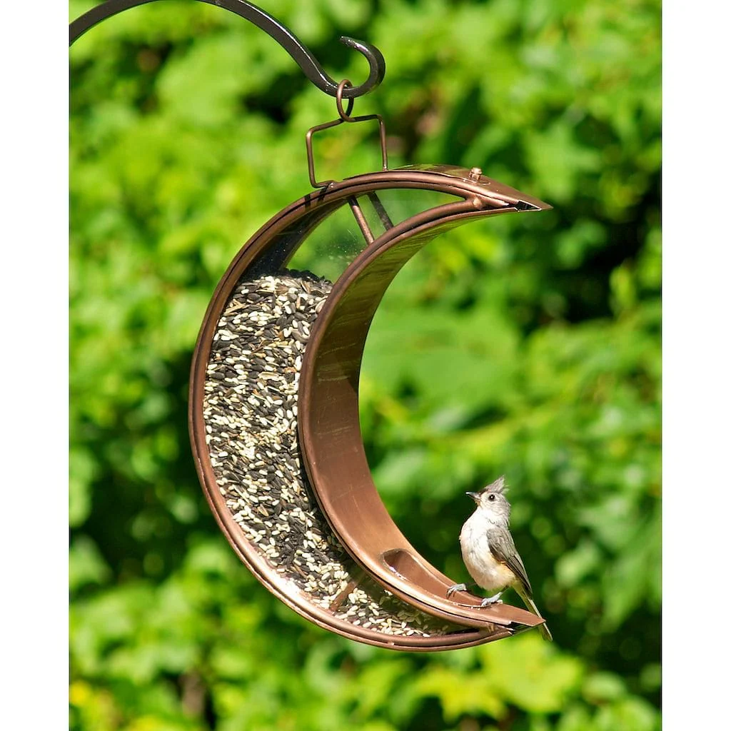Good Directions Crescent Moon Bird Feeder in Copper Finish - Image 3