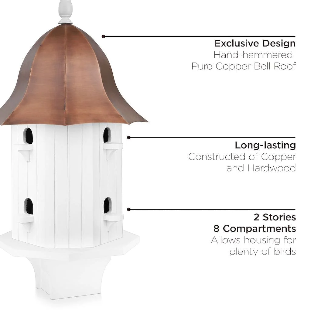 Good Directions Dovecote Manor Bird House with Pure Copper Roof - Image 4