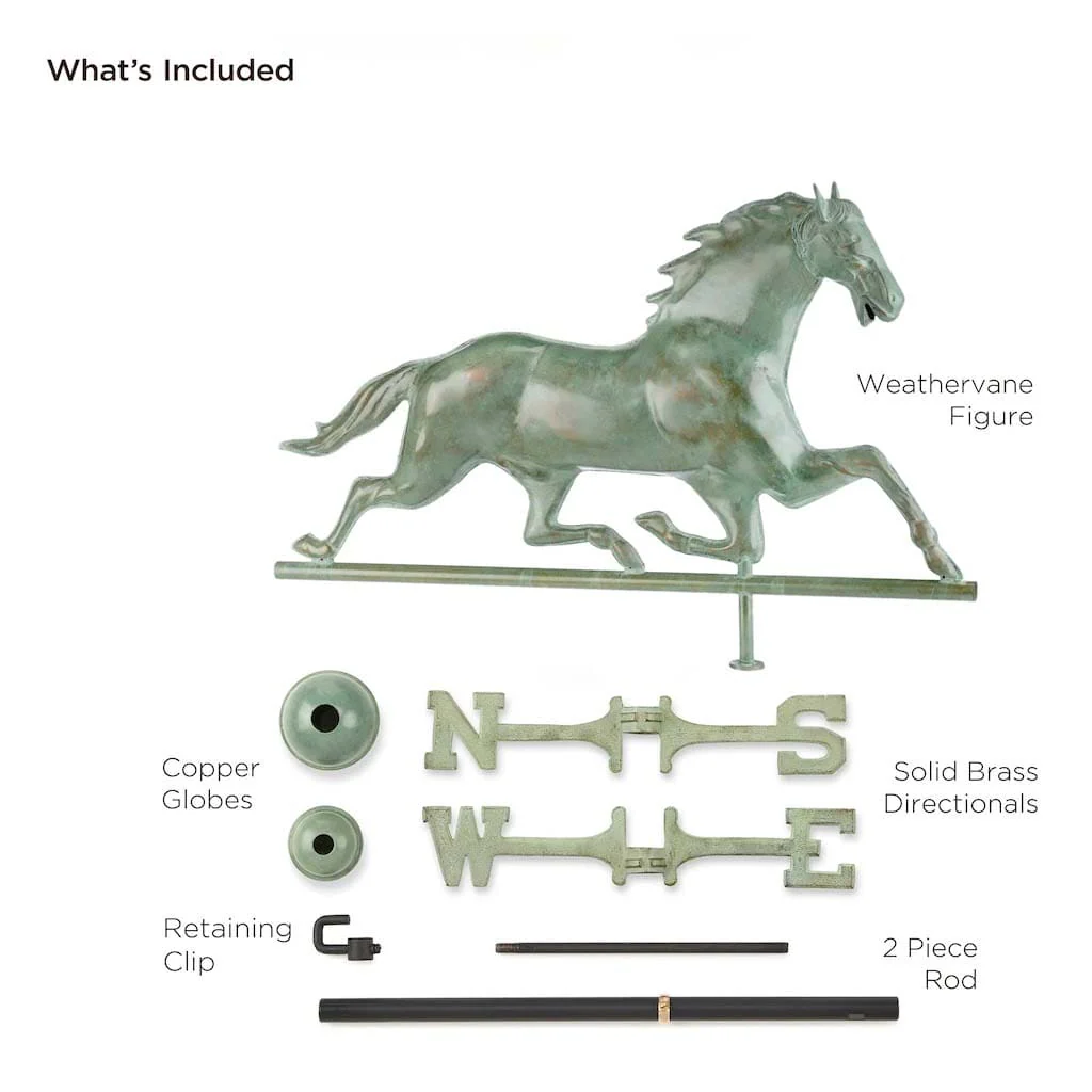 Good Directions Horse Weathervane in Blue Verde Copper - Image 5