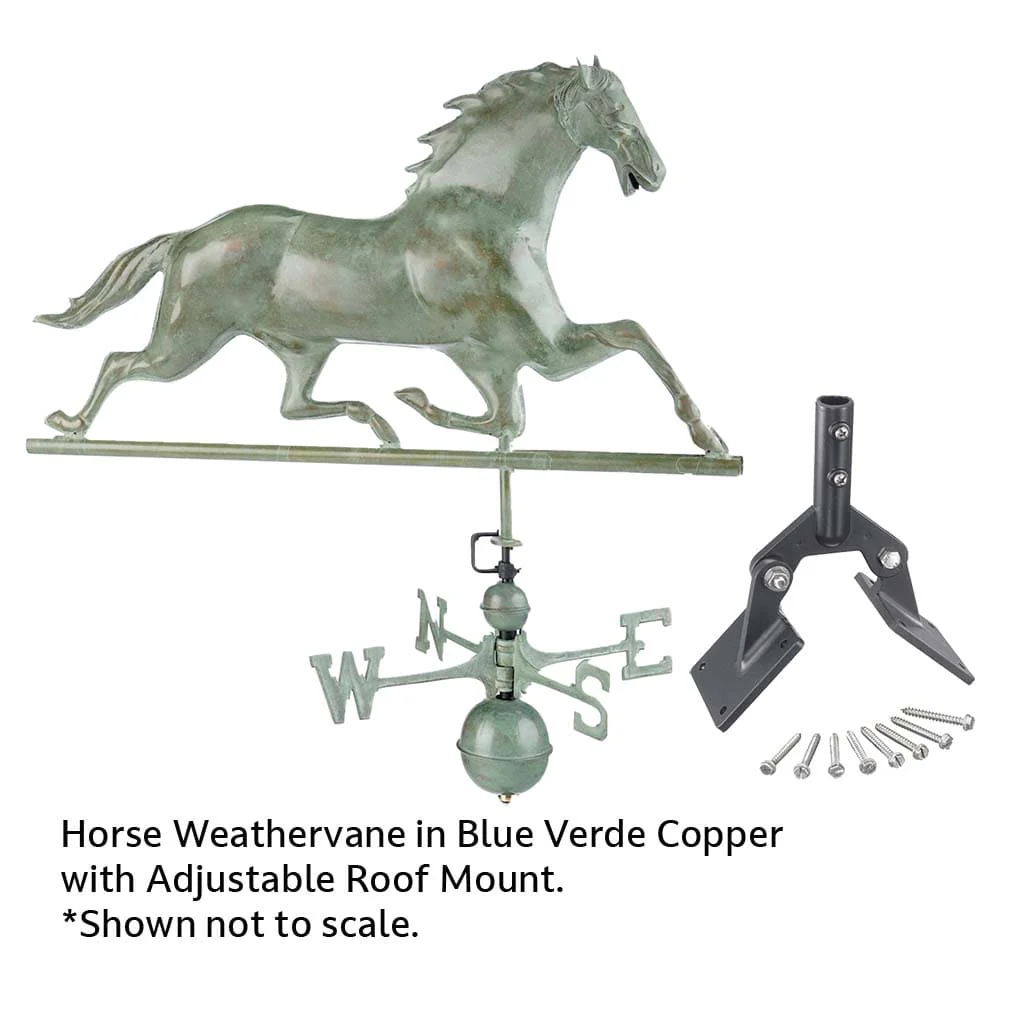 Good Directions Horse Weathervane in Blue Verde Copper - Image 6