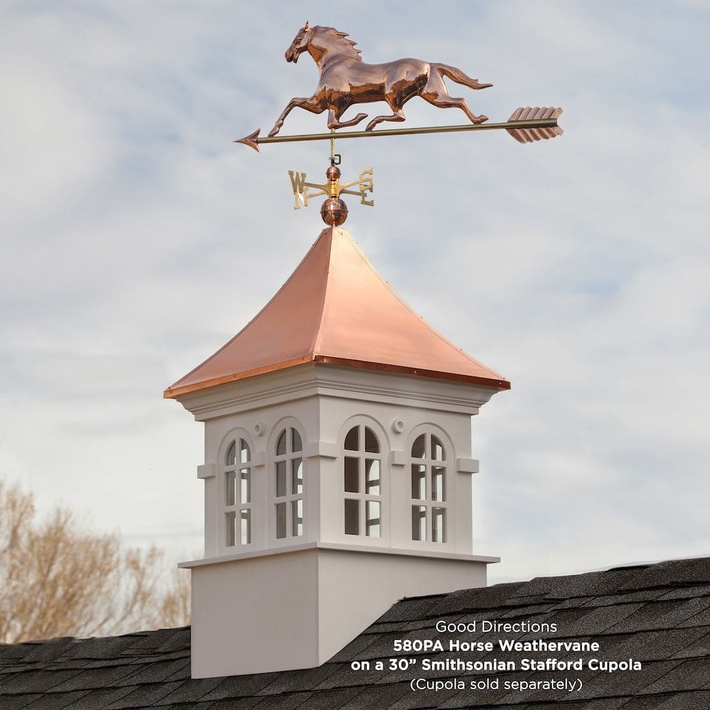 Good Directions Horse Weathervane with Arrow in Pure Copper - Image 6