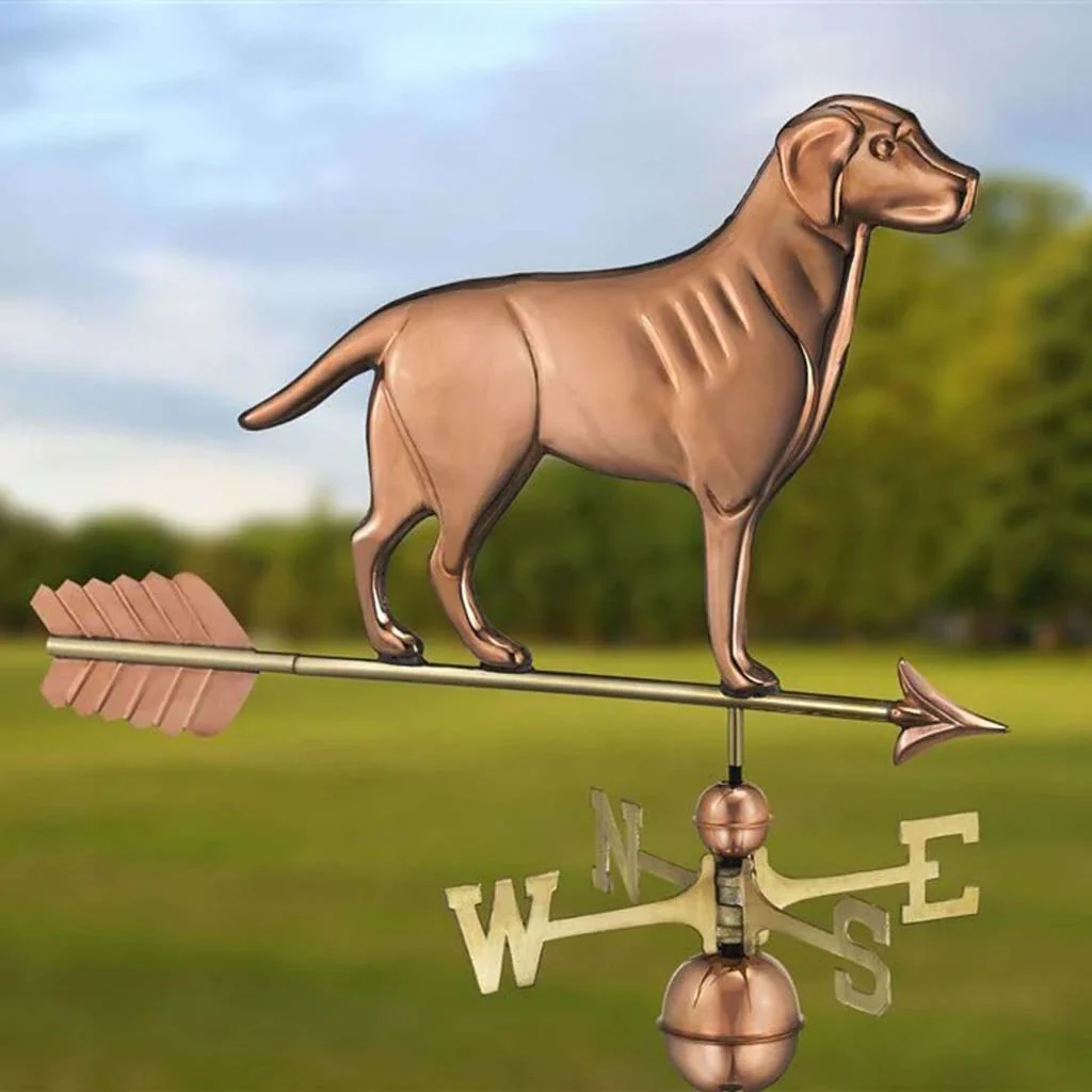 Good Directions Labrador Retriever Weathervane with Arrow in Pure Copper