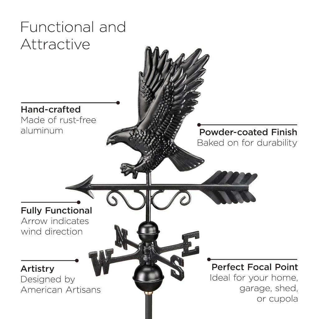 Good Directions Majestic Eagle Weathervane in Black Finish - Image 6