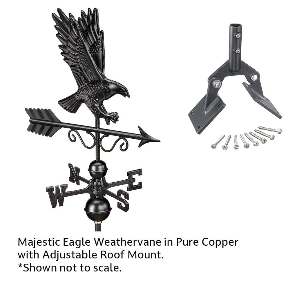 Good Directions Majestic Eagle Weathervane in Black Finish - Image 8