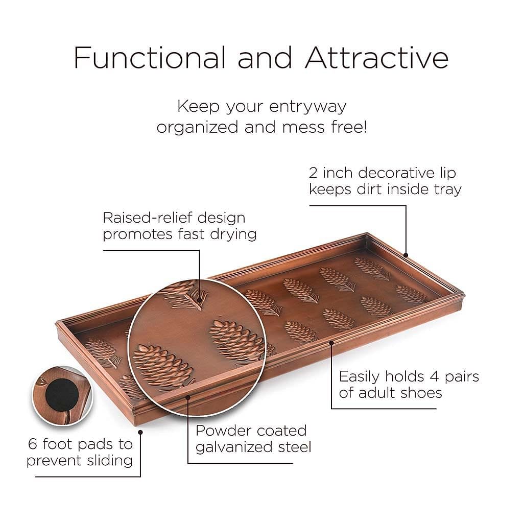 Good Directions Pine Cones Multi Purpose Boot Tray in Copper Finish - Image 6