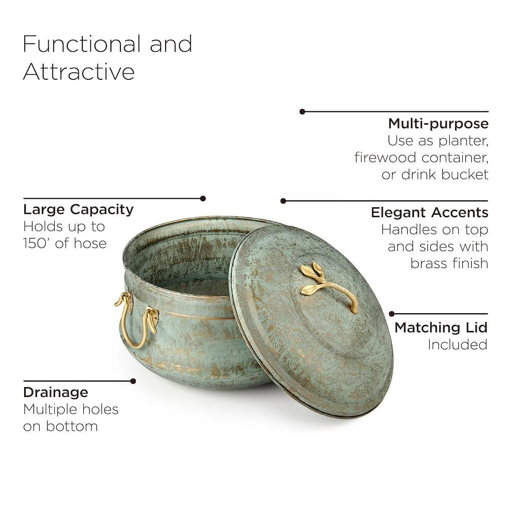Good Directions Sedona Hose Pot with Lid with Brass Accents - Image 11