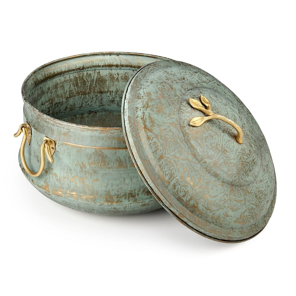 Good Directions Sedona Hose Pot with Lid with Brass Accents - Image 7