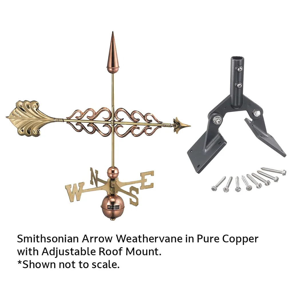 Good Directions Smithsonian Arrow Weathervane in Pure Copper - Image 4