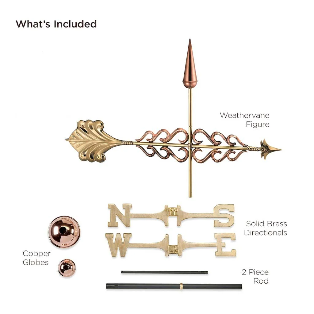 Good Directions Smithsonian Arrow Weathervane in Pure Copper - Image 6