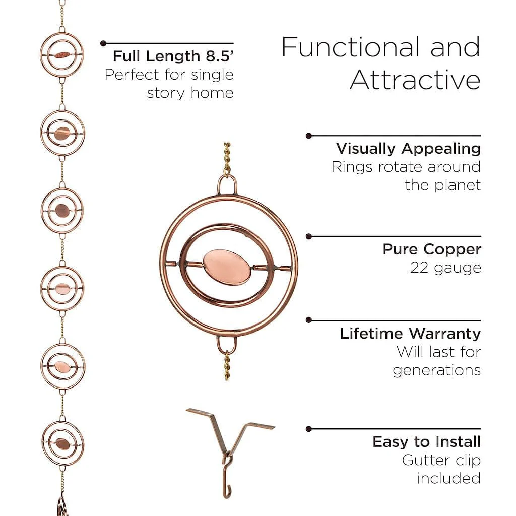 Good Directions Stellar Pure Copper 8.5 ft. Rain Chain - Image 5