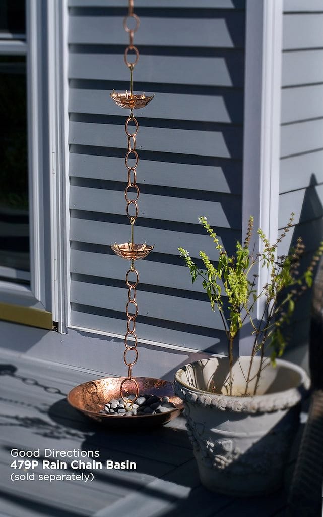 Good Directions Umbrella Pure Copper 8.5 ft. Rain Chain - Image 3