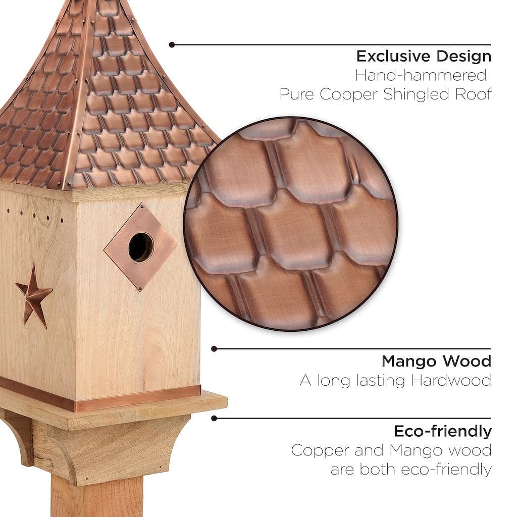 Good Directions Villa Bird House with Pure Copper Roof - Image 4