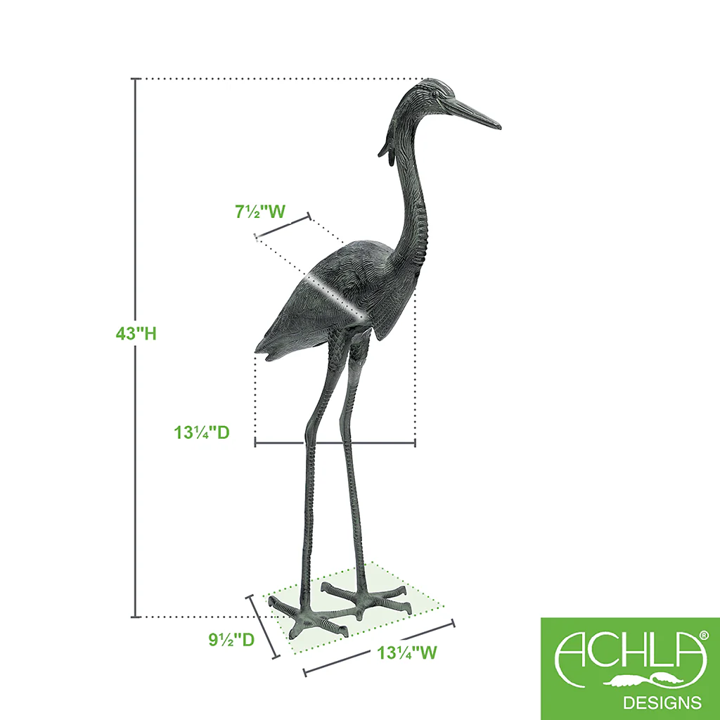 Great Blue Heron Garden Statue by Achla Designs - Image 3