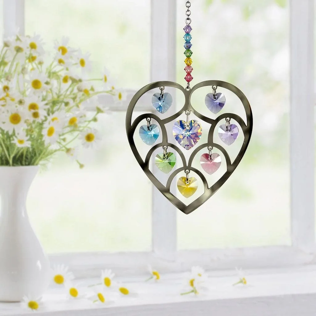 Heart of Hearts Wind Chimes with Confetti by Woodstock Chimes