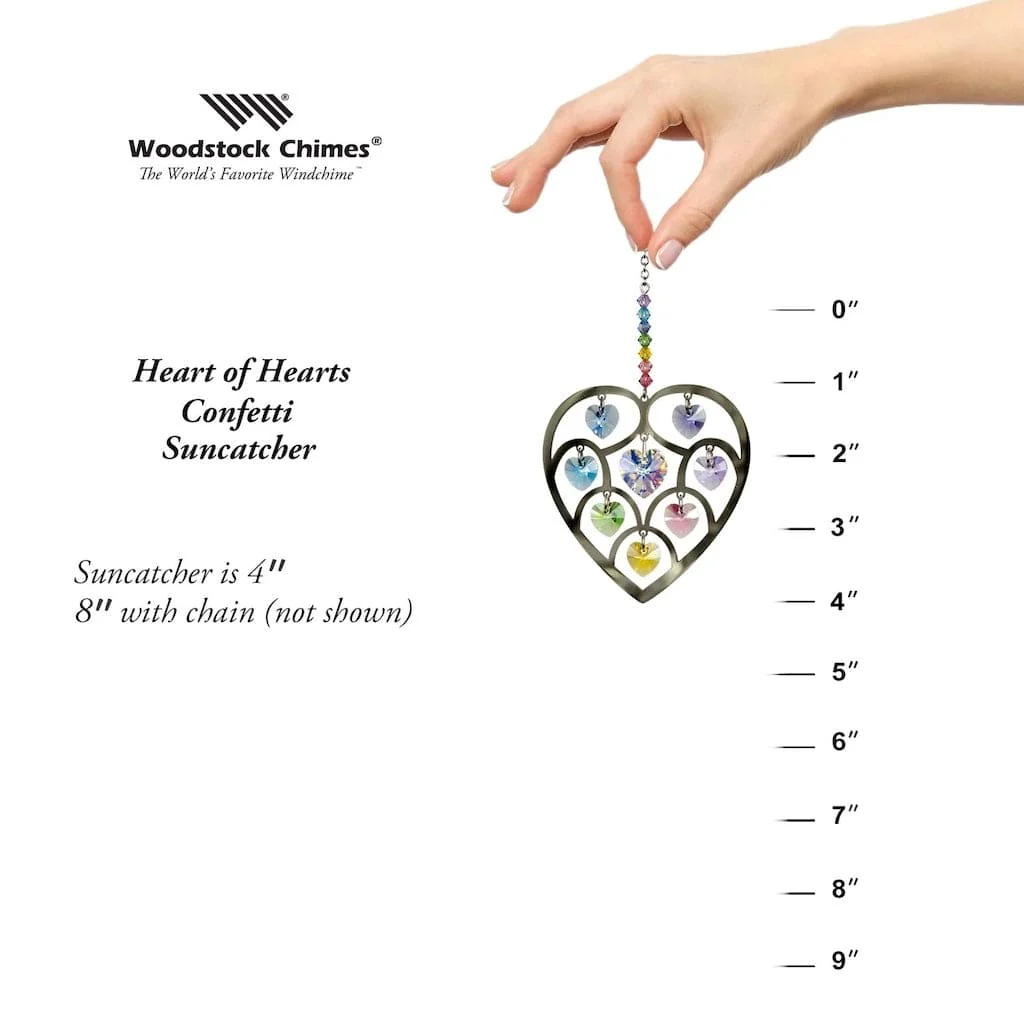 Heart of Hearts Wind Chimes with Confetti by Woodstock Chimes - Image 4