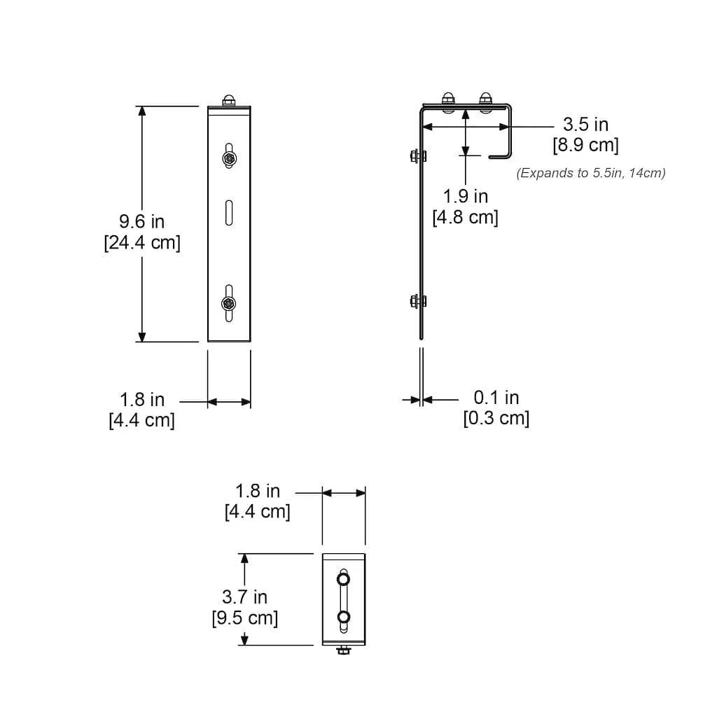 Mayne Adjustable Deck Rail Bracket 2pack - Image 2