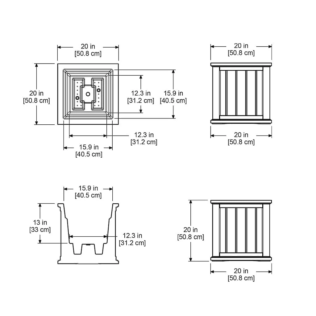Mayne Cape Cod 20x20 Square Planter - Image 7