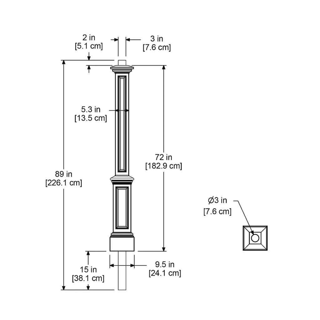 Mayne Signature Lamp Post with Mount - Image 5