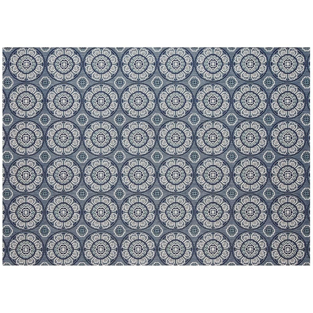 Meridian Steel Blue Outdoor Rug by Simply Shade