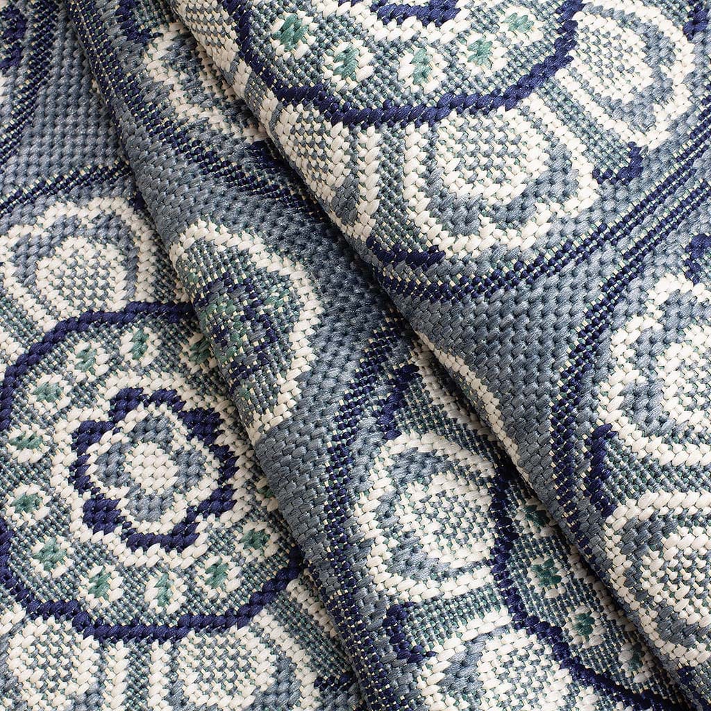 Meridian Steel Blue Outdoor Rug by Simply Shade - Image 2