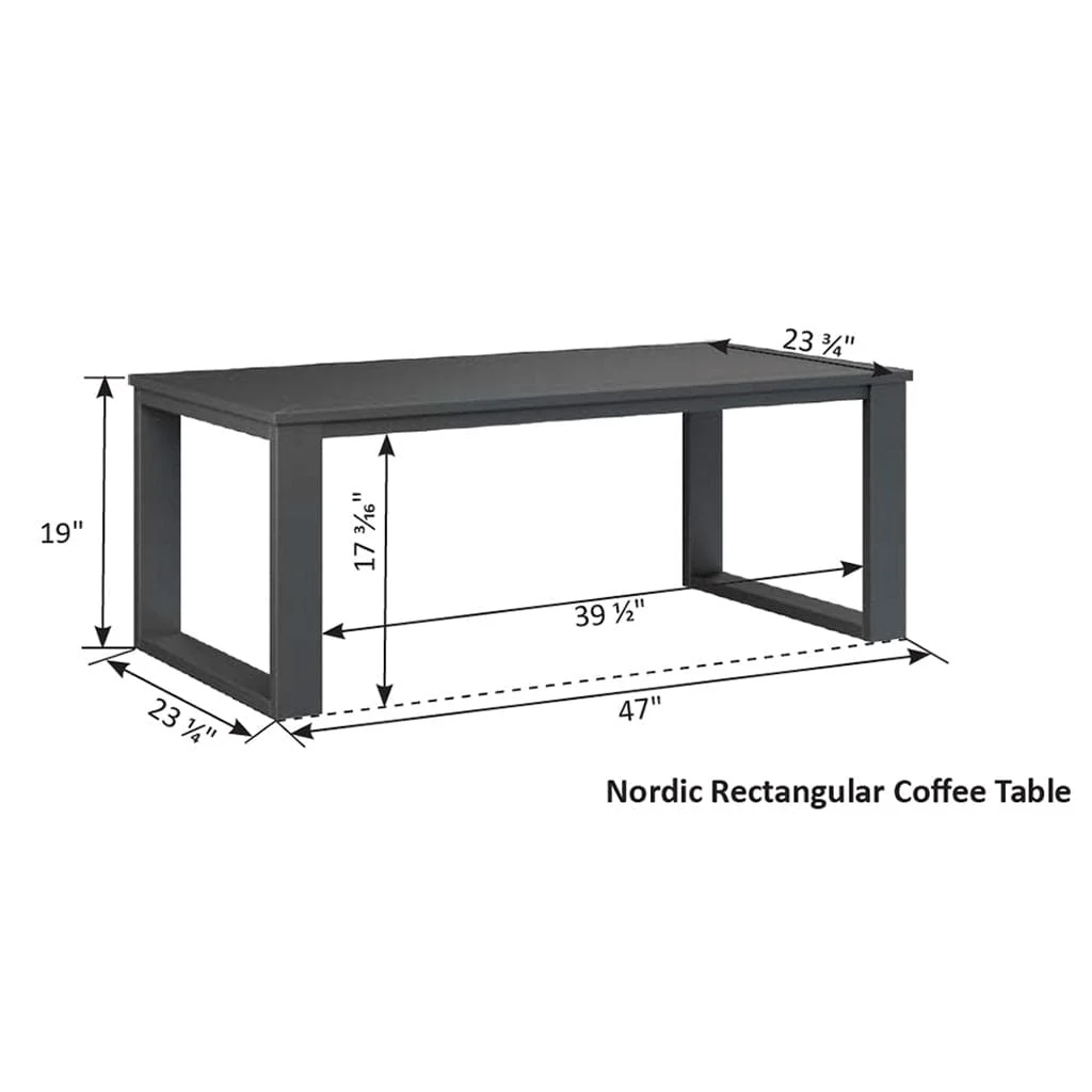 Nordic Rectangular Coffee Table by Berlin Gardens - Image 3