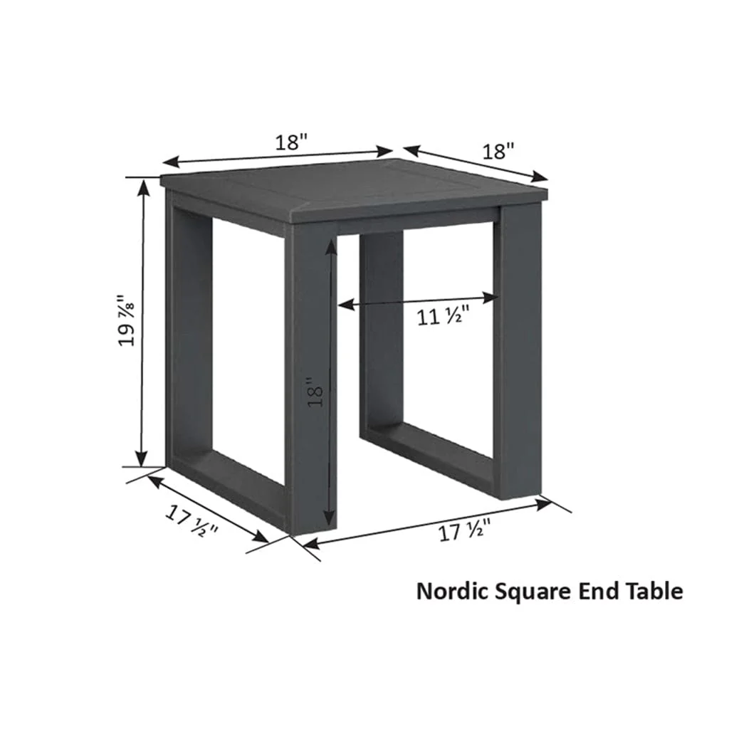 Nordic Square End Table by Berlin Gardens - Image 4