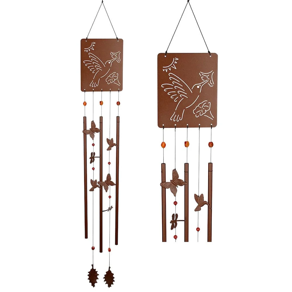 Victorian Garden Wind Chime with Hummingbird by Woodstock Chimes - Image 3